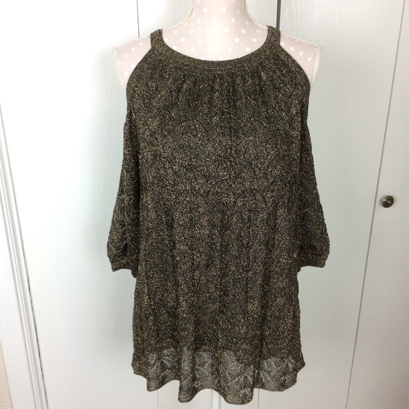 Missoni Tops - M Missoni Metallic Knit Cold-Shoulder Top Sz S